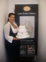Eighth generation baker promotes wedding cakes from Luke Evans Bakery, Derbyshire, to brides and grooms of the future