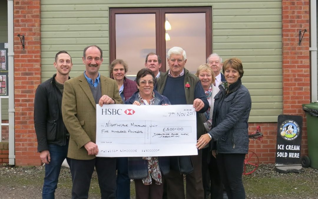 Derbyshire Shire Horse Association hands over donation to palliative care unit