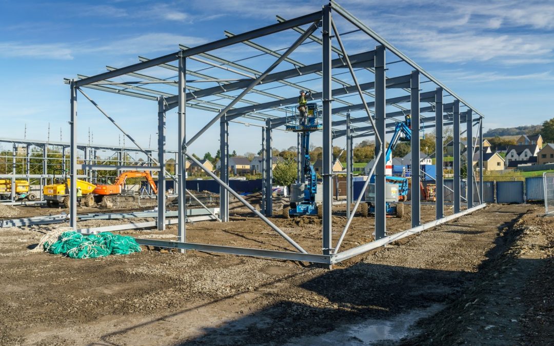 Nine new commercial units at Littlecombe being built by J Tomlinson 